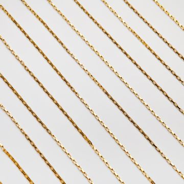 Łańcuszek ankier prostokątny ze stali chirurgicznej w kolorze złotym 4x2mm