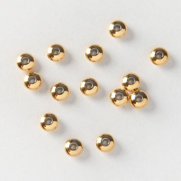 Przekładka ze stali chirurgicznej dysk w kolorze złotym 5mm