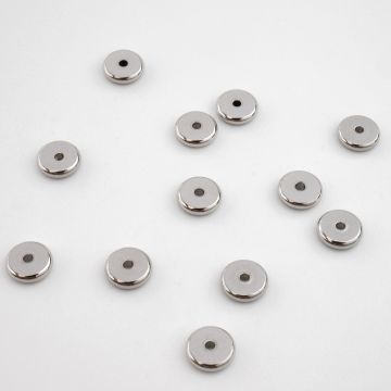 Przekładka ze stali chirurgicznej krążek płaski w kolorze srebrnym 8mm