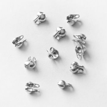 Łapaczki boczne dziewczynki ze stali chirurgicznej w kolorze srebrnym 3mm