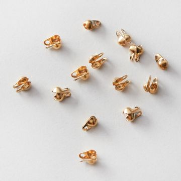 Łapaczki boczne dziewczynki ze stali chirurgicznej w kolorze złotym 3mm