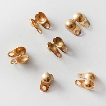 Łapaczki boczne dziewczynki ze stali chirurgicznej w kolorze złotym 5mm