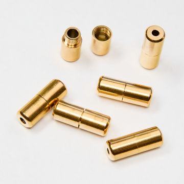 Zapięcie skręcane duże ze stali chirurgicznej w kolorze złotym 3mm