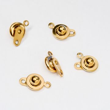 Zapięcie kulka z kółeczkiem ze stali chirurgicznej w kolorze złotym 15,5mm