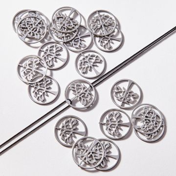 Zawieszka łącznik ze stali chirurgicznej drzewo w kolorze srebrnym 18,3mm