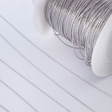 Łańcuch ze stali chirurgicznej linka w kolorze srebrnym 0,6mm