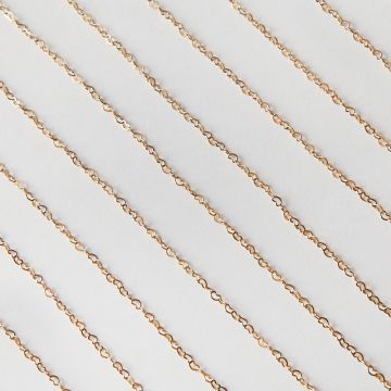 Łańcuch ze stali chirurgicznej serca w kolorze złotym 3x2mm