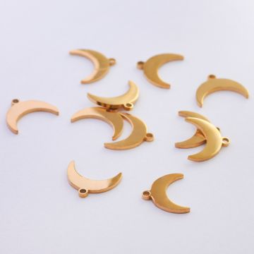 Mini zawieszka ze stali chirurgicznej róg obfitości w kolorze złotym 6mm PVD