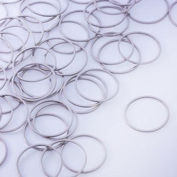 Baza geometryczna ze stali chirurgicznej koło w kolorze srebrnym 20mm