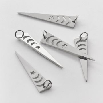 Zawieszka ze stali chirurgicznej GROT w kolorze srebrnym 32mm