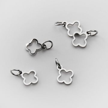 Mini zawieszka ze stali chirurgicznej kończyna marokańska w kolorze srebrnym 7,5mm