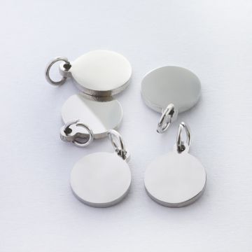 Zawieszka ze stali chirurgicznej kółko kolor w kolorze srebrnym 8mm