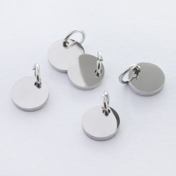 Zawieszka ze stali chirurgicznej mini kółko kolor srebrny 6mm