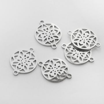 Łącznik ze stali chirurgicznej serwetka w kolorze srebrnym 20mm