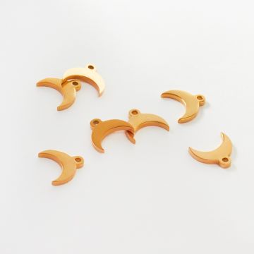 Zawieszka ze stali chirurgicznej róg obfitości w kolorze złotym 6mm