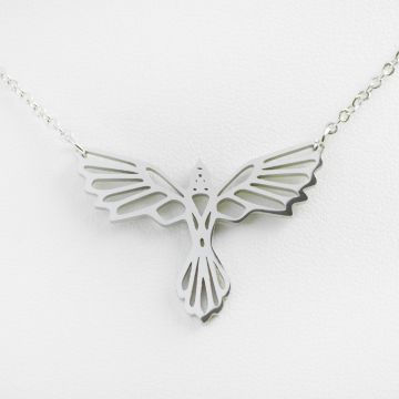 Naszyjnik ze stali chirurgicznej  orzeł w kolorze srebrnym 47cm