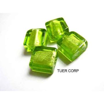 Szkło weneckie kwadrat soczysta zieleń 12mm Szkło weneckie kwadrat soczysta zieleń 12mm