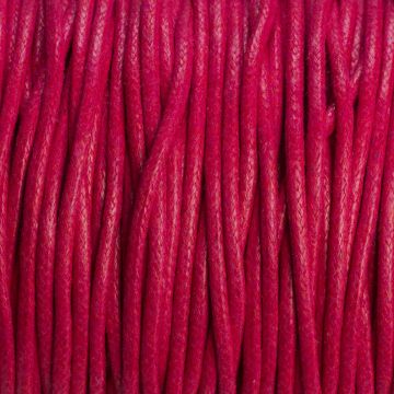 Sznurek bawełniany woskowany fuksja 2mm