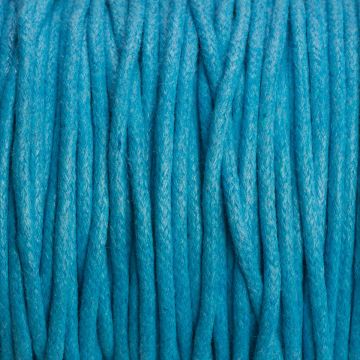 Sznurek bawełniany woskowany niebieski 2mm