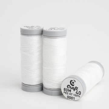 Nić craft do beadingu nr 40 white