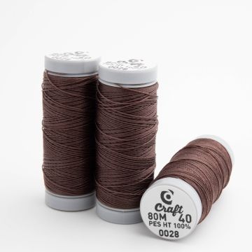 Nić craft do beadingu nr 40 brown