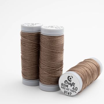 Nić craft do beadingu nr 40 khaki