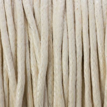 Sznurek bawełniany woskowany ecru 1,5mm