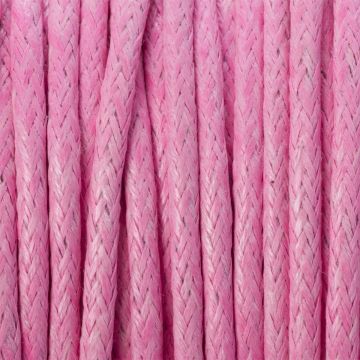 Sznurek bawełniany woskowany różowy  2mm