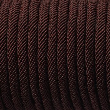 Sznurek pleciony 5mm brązowy