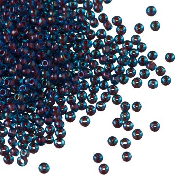 Koraliki TOHO Round 11/0 Inside-Color Aqua/Oxblood Lined Koraliki TOHO Round 11/0 Inside-Color Aqua/Oxblood Lined