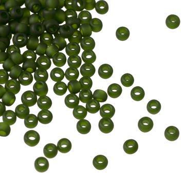 Koraliki TOHO Round 8/0 Transparent-Frosted Olivine Koraliki TOHO Round 8/0 Transparent-Frosted Olivine