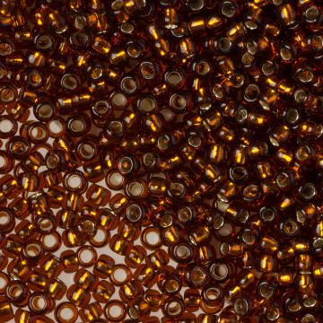 Koraliki TOHO Round 8/0 Silver-Lined Smoky Topaz Koraliki TOHO Round 8/0 Silver-Lined Smoky Topaz
