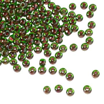 Koraliki TOHO Round 8/0 Inside-Color Peridot/Fuschia Lined