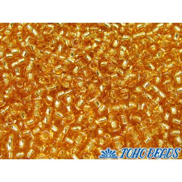 Koraliki TOHO Round 8/0 Silver-Lined Med Topaz