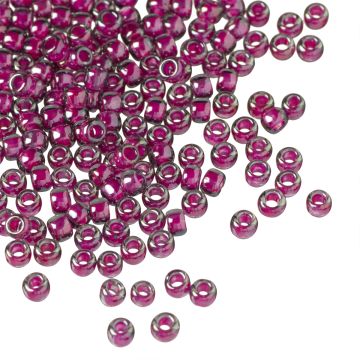 Koraliki TOHO Round 8/0 Inside Color Grey/Magenta Lined