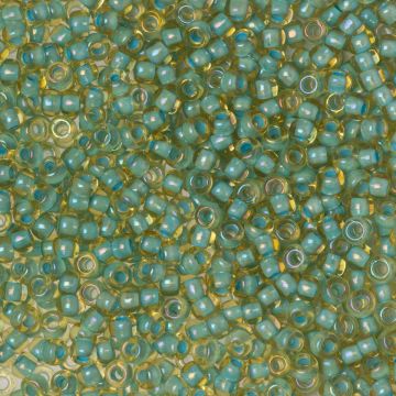 Koraliki TOHO Round 8/0 Inside-Color Rainbow Lt Topaz/Sea Foam Lined Koraliki TOHO Round 8/0 Inside-Color Rainbow Lt Topaz/Sea Foam Lined