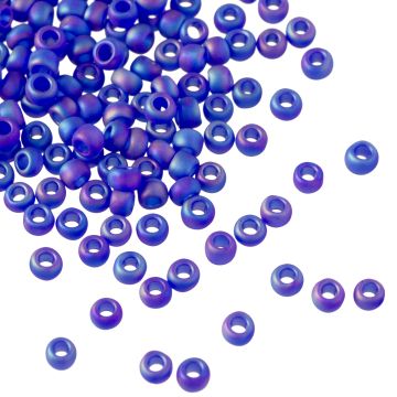 Koraliki TOHO Round 8/0 Trans-Rainbow-Frosted Dark Sapphire