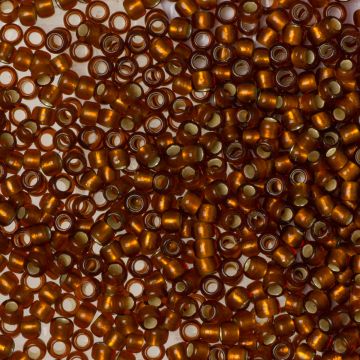 Koraliki TOHO Round 8/0 Silver-Lined Frosted Smoky Topaz Koraliki TOHO Round 8/0 Silver-Lined Frosted Smoky Topaz