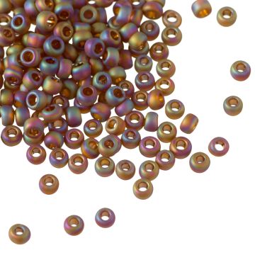 Koraliki TOHO Round 8/0 Trans-Rainbow-Frosted Smoky Topaz Koraliki TOHO Round 8/0 Trans-Rainbow-Frosted Smoky Topaz