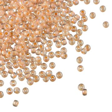 Koraliki TOHO Round 11/0 Inside-Color Rainbow Crystal/Apricot Lined Koraliki TOHO Round 11/0 Inside-Color Rainbow Crystal/Apricot Lined