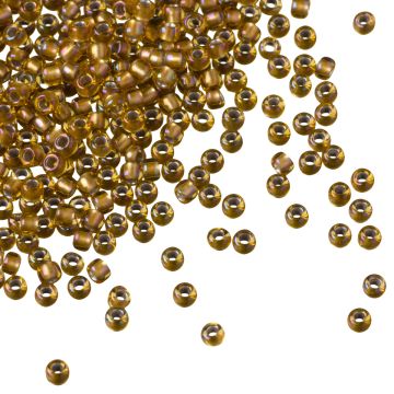 Koraliki TOHO Round 11/0 Gold-Lined Rainbow Topaz