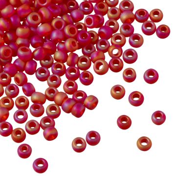 Koraliki TOHO Round 8/0 Trans-Rainbow-Frosted Siam Ruby