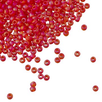 Koraliki TOHO Round 11/0 Trans-Rainbow-Frosted Siam Ruby