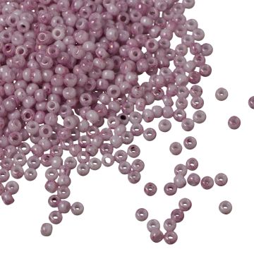 Koraliki TOHO Round 11/0 Marbled Opaque White/Pink