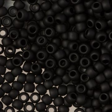 Koraliki TOHO Round 6/0 Opaque-Frosted Jet Koraliki TOHO Round 6/0 Opaque-Frosted Jet