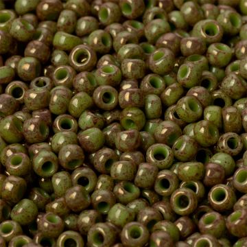 Koraliki TOHO Round 8/0 Marbled Opaque Avacado/Pink