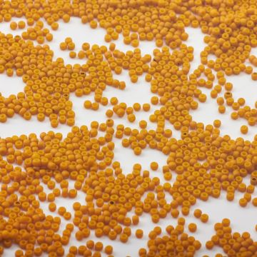 Koraliki TOHO - Round 11/0  Opaque-Frosted-Gold-Lustered Yellow