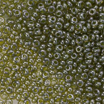 Koraliki TOHO Magatama 3mm Gold-Lustered Green Tea