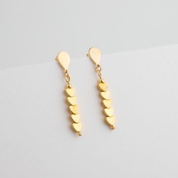 Kolczyki wiszące z hematytem Kolczyki wiszące z hematytem