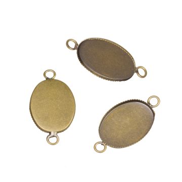 Baza zawieszki do wklejania kaboszonów antyczna 26x14mm